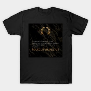 Life as a Bonus: 'Imagine you were now dead, or had not lived before this moment. Now view the rest of your life as a bonus.' -Marcus Aurelius Design T-Shirt